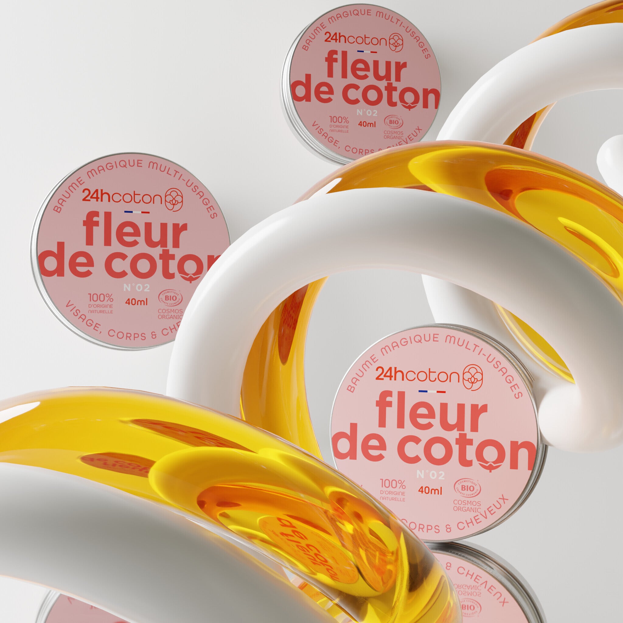 Baume Magique Multi-Usages PACK DE 3– FLEUR DE COTON