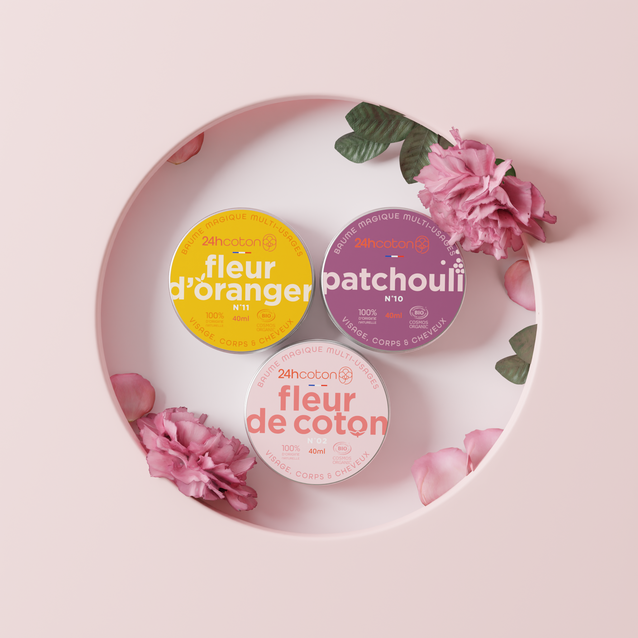 Baume Magique Multi-Usages 24 H COTON– PACK DE 3