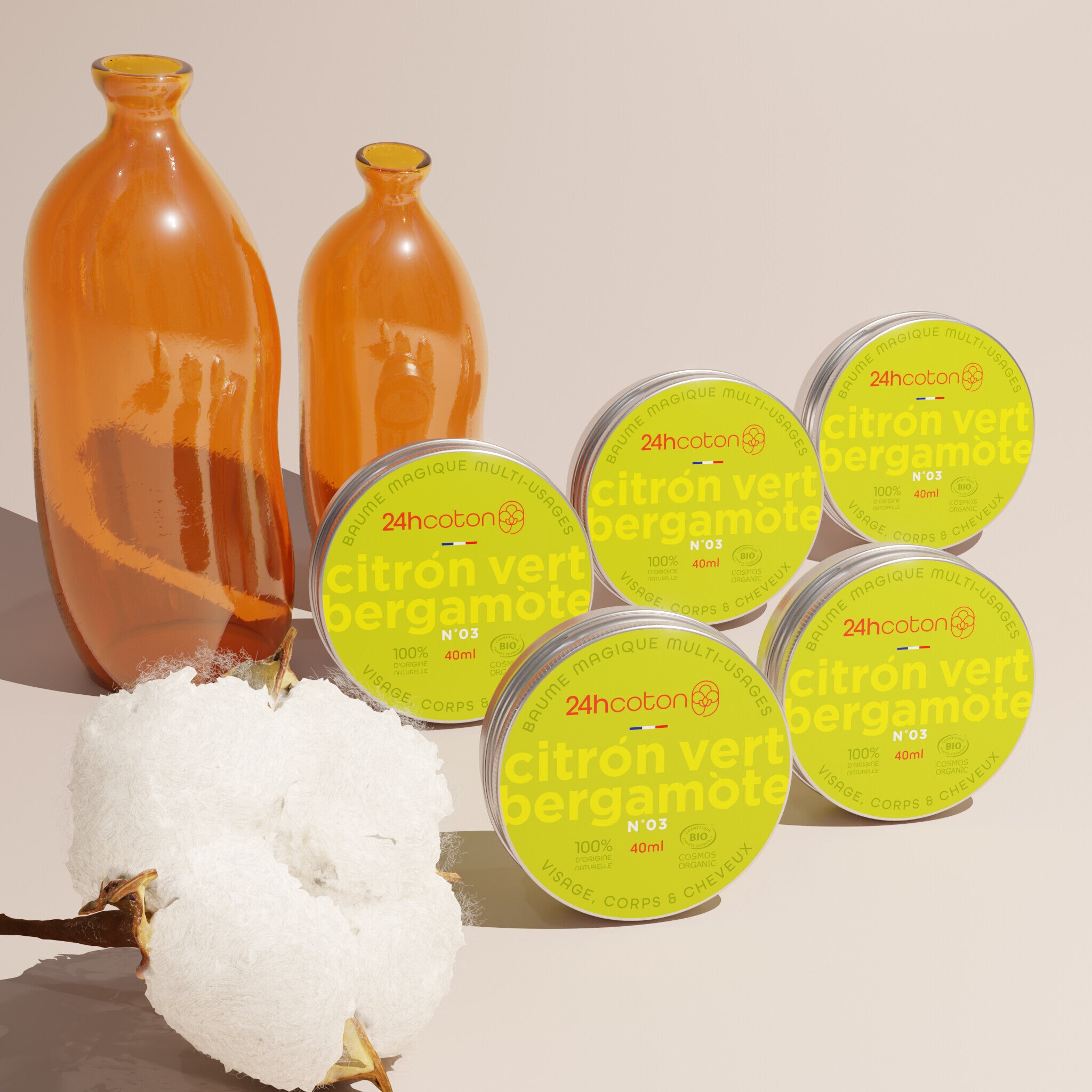 Baume Magique Multi-Usages PACK DE 5– CITRON VERT BERGAMOTE